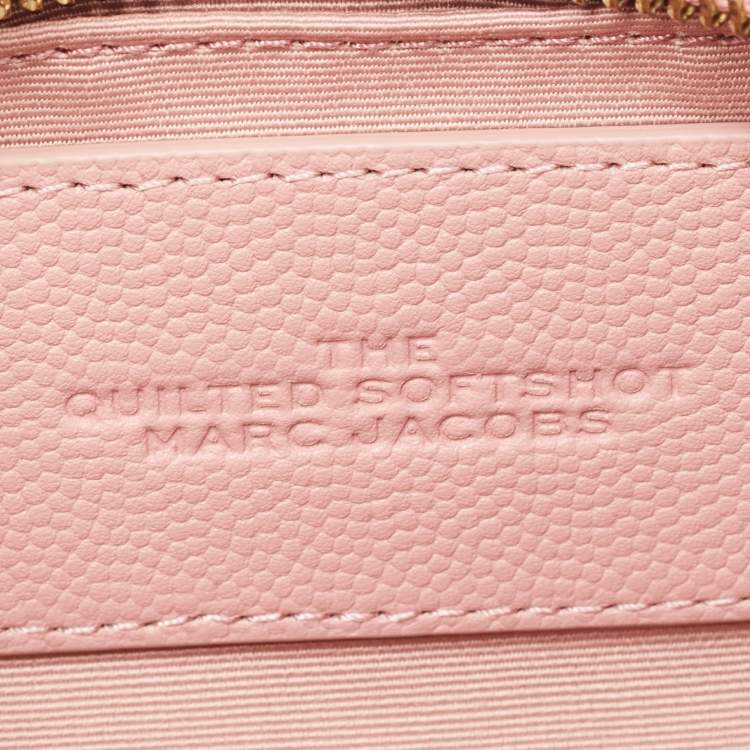 Pre Owned Marc Jacobs Pink Quilted Leather The Softshot 17 Crossbody Bag