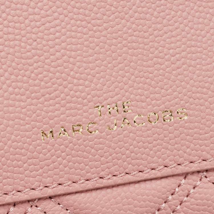 Pre Owned Marc Jacobs Pink Quilted Leather The Softshot 17 Crossbody Bag