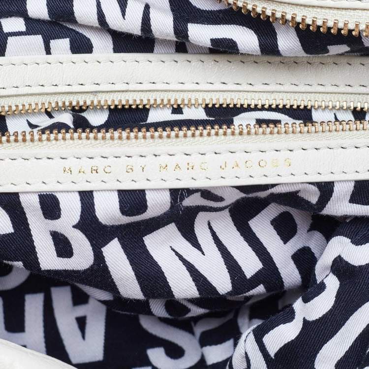 Pre Owned Marc Jacobs Off White Leather Satchel