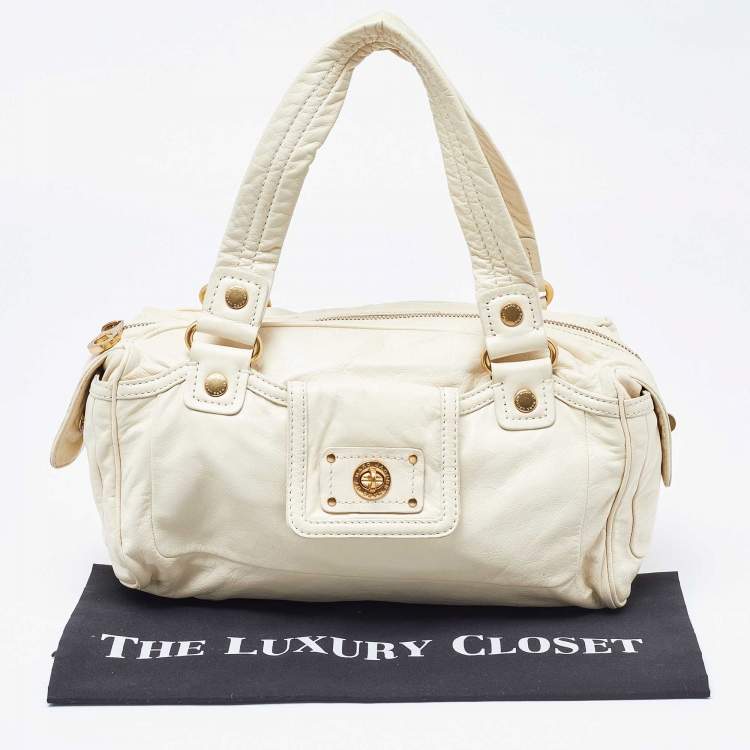 Pre Owned Marc Jacobs Off White Leather Satchel