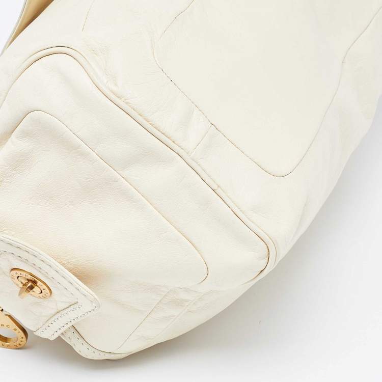 Pre Owned Marc Jacobs Off White Leather Satchel