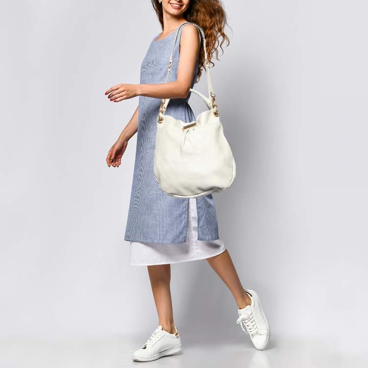 Pre Owned Marc by Marc Jacobs Grey Leather Classic Q Hillier Hobo