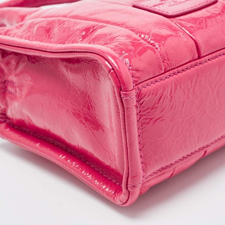 Pre Owned Marc Jacobs Hot Pink Patent Leather Mini Tote