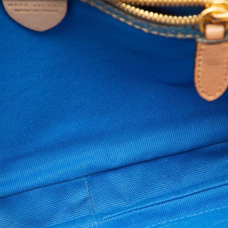 Pre Owned Marc Jacobs Multicolor Leather and Watersnake Leather Flap Shoulder Bag