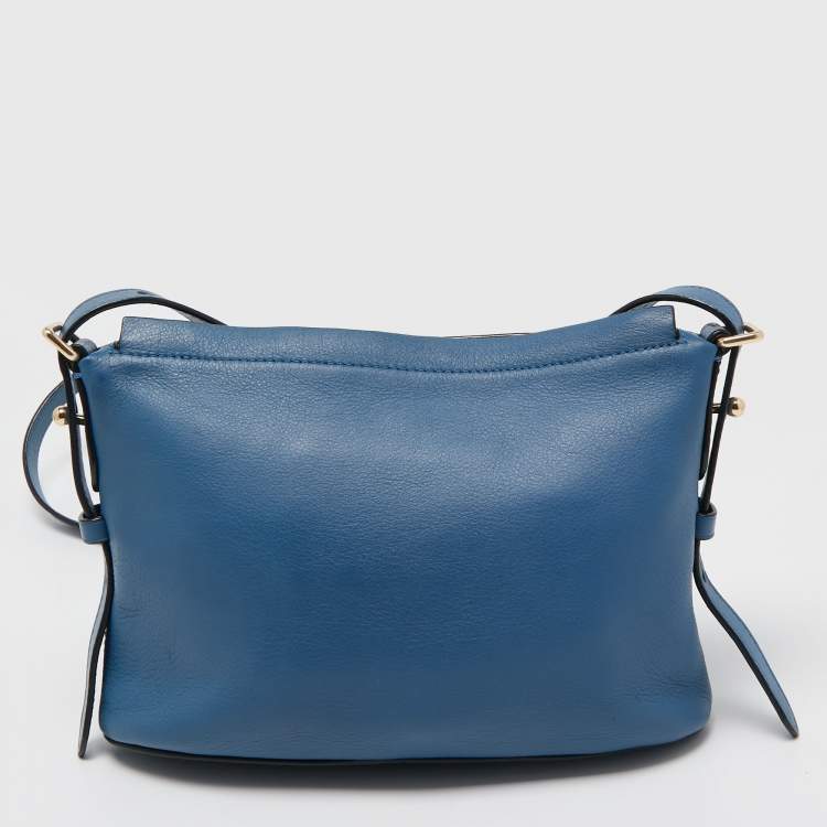 Pre Owned Marc Jacobs Blue Leather Small Crossbody Bag