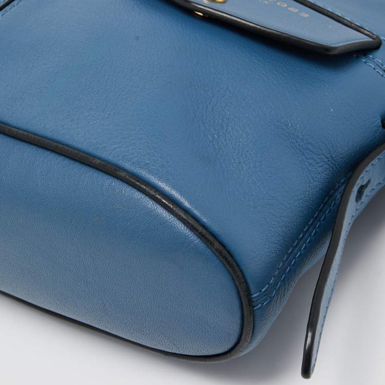 Pre Owned Marc Jacobs Blue Leather Small Crossbody Bag