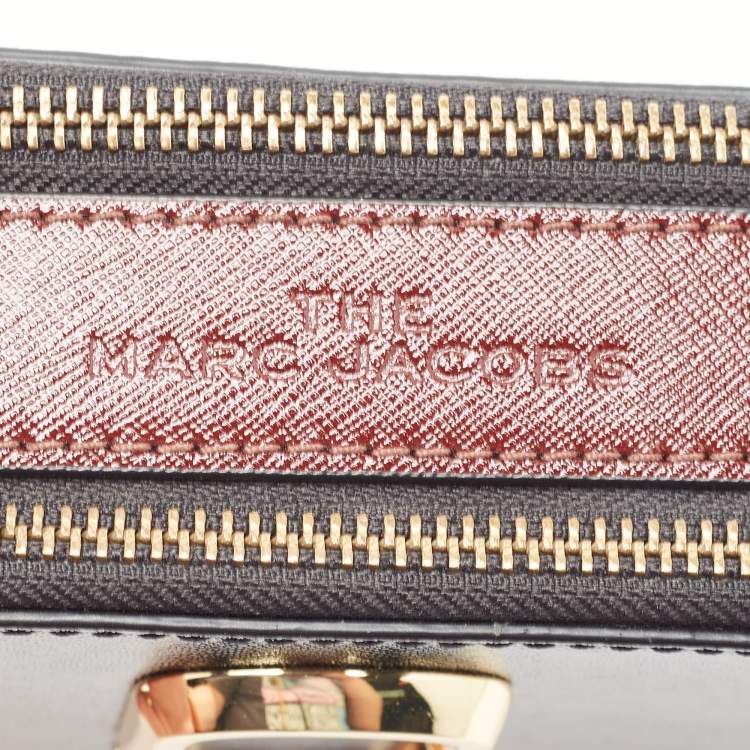 Pre Owned Marc Jacobs Black/Red Leather Snapshot Camera Crossbody Bag