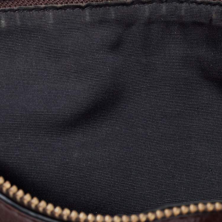 Pre Owned Marc Jacobs Burgundy Leather Recruit East West Tote