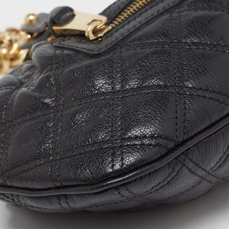 Pre Owned Marc Jacobs Black Quilted Leather Little Stam Shoulder Bag