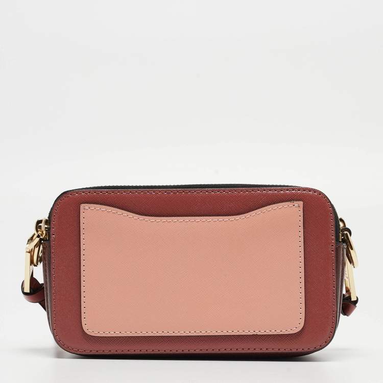 Pre Owned Marc Jacobs Tri Color Leather Snapshot Camera Crossbody Bag