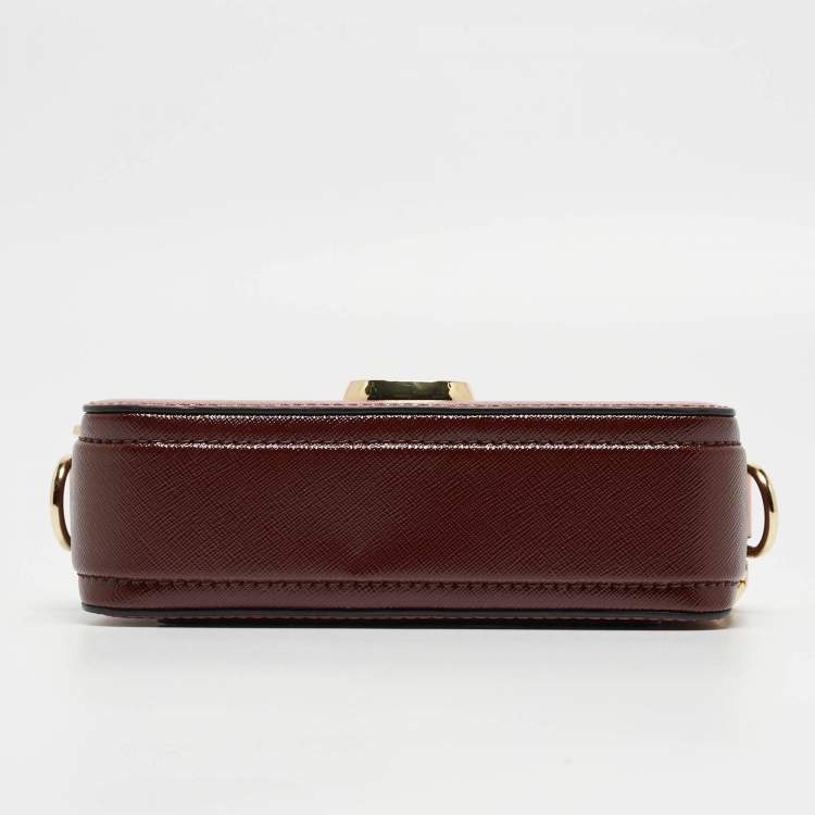 Pre Owned Marc Jacobs Tri Color Leather Snapshot Camera Crossbody Bag
