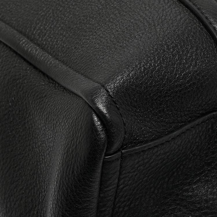 Pre Owned Marc Jacobs Black Leather The Oversized Tag Tote 