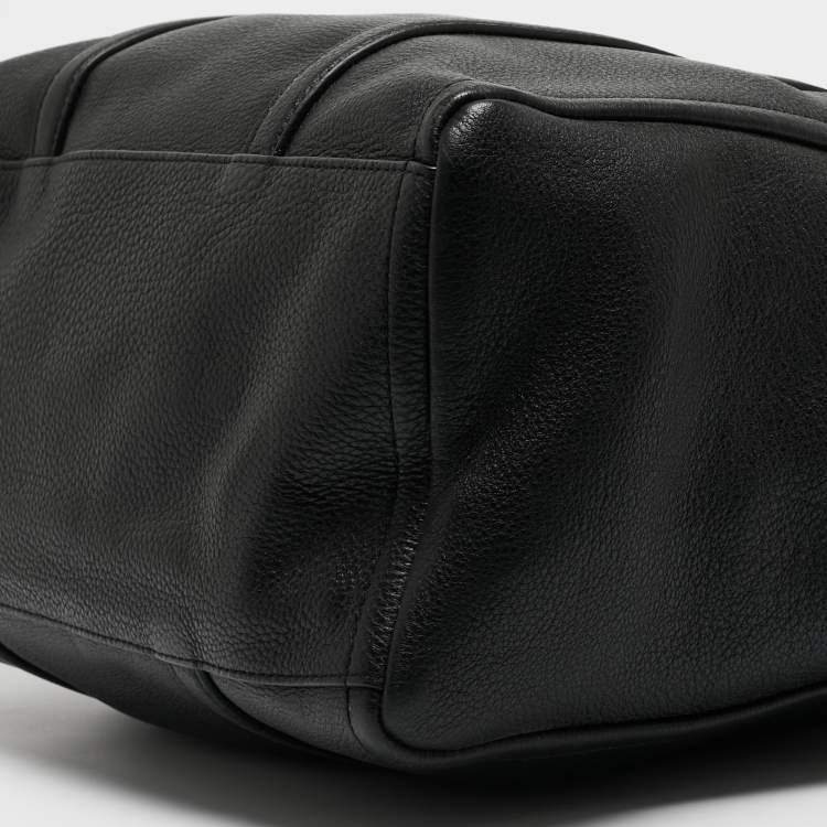 Pre Owned Marc Jacobs Black Leather The Oversized Tag Tote 