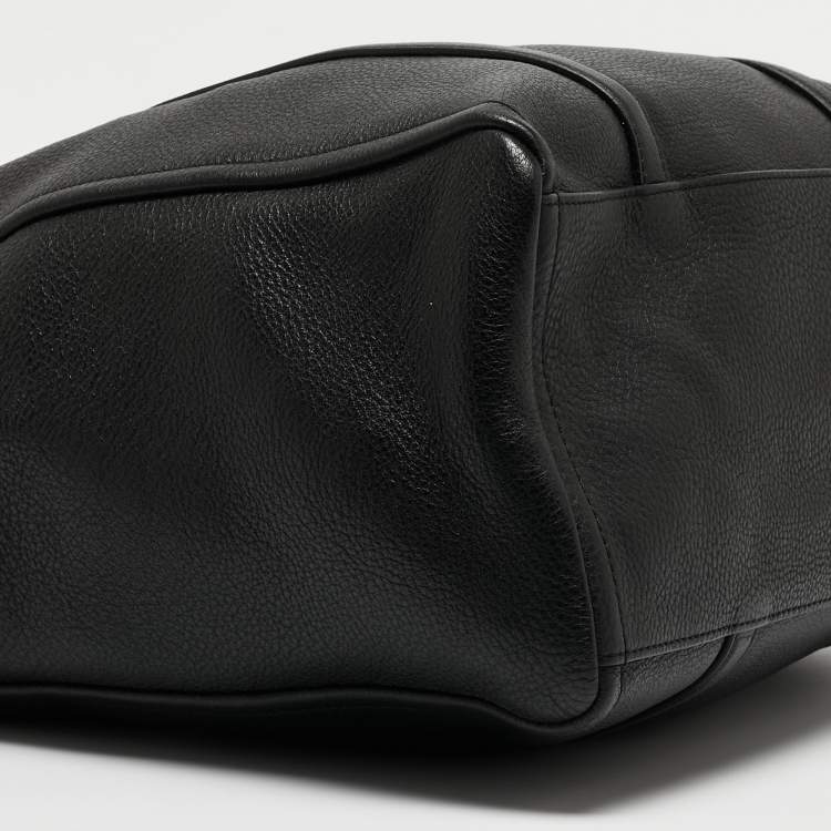 Pre Owned Marc Jacobs Black Leather The Oversized Tag Tote 