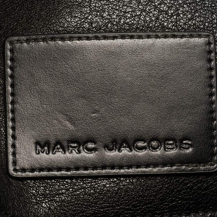 Pre Owned Marc Jacobs Black Leather The Oversized Tag Tote 