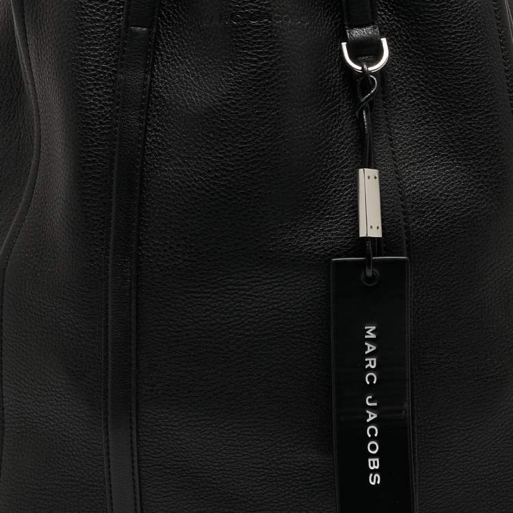 Pre Owned Marc Jacobs Black Leather The Oversized Tag Tote 