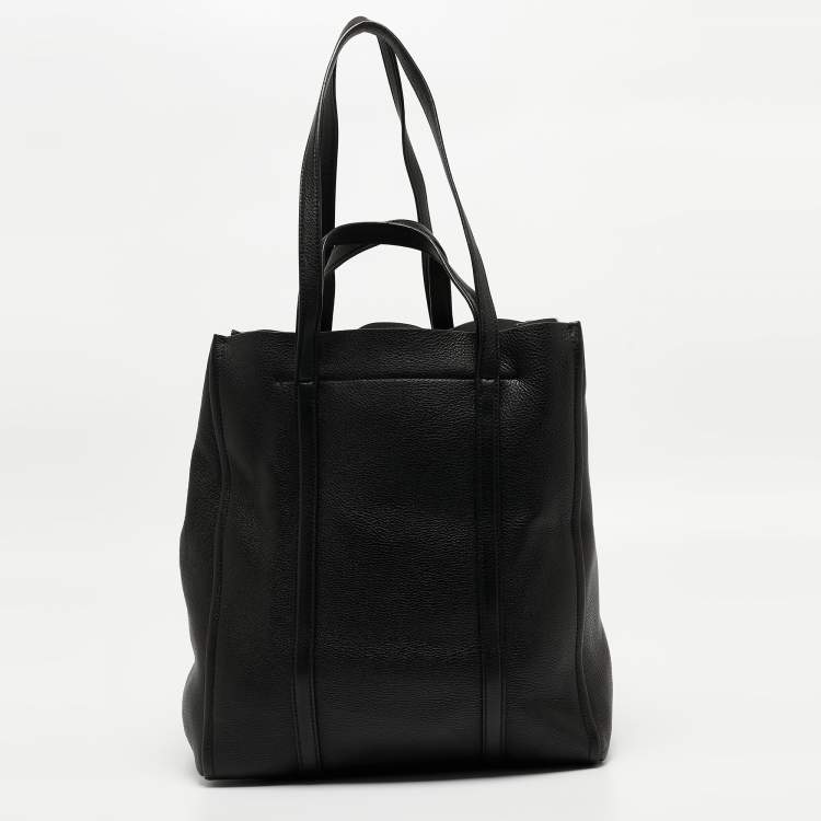 Pre Owned Marc Jacobs Black Leather The Oversized Tag Tote 