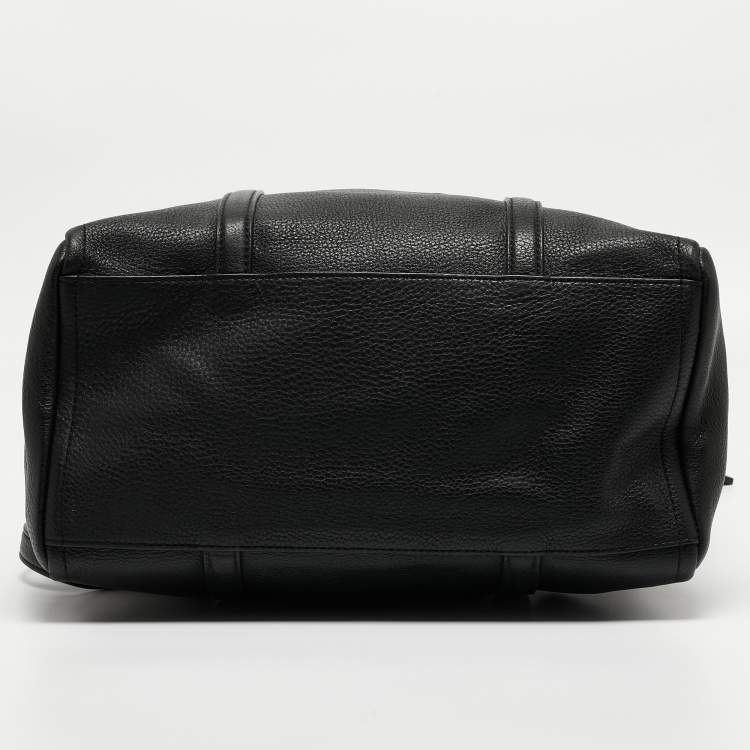 Pre Owned Marc Jacobs Black Leather The Oversized Tag Tote 