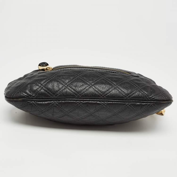 Pre Owned Marc Jacobs Black Quilted Leather Little Stam Shoulder Bag