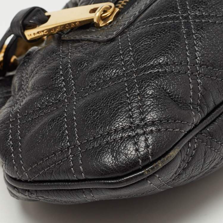 Pre Owned Marc Jacobs Black Quilted Leather Little Stam Shoulder Bag