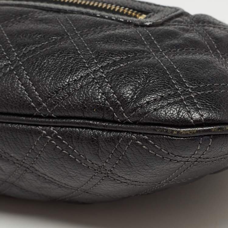 Pre Owned Marc Jacobs Black Quilted Leather Little Stam Shoulder Bag