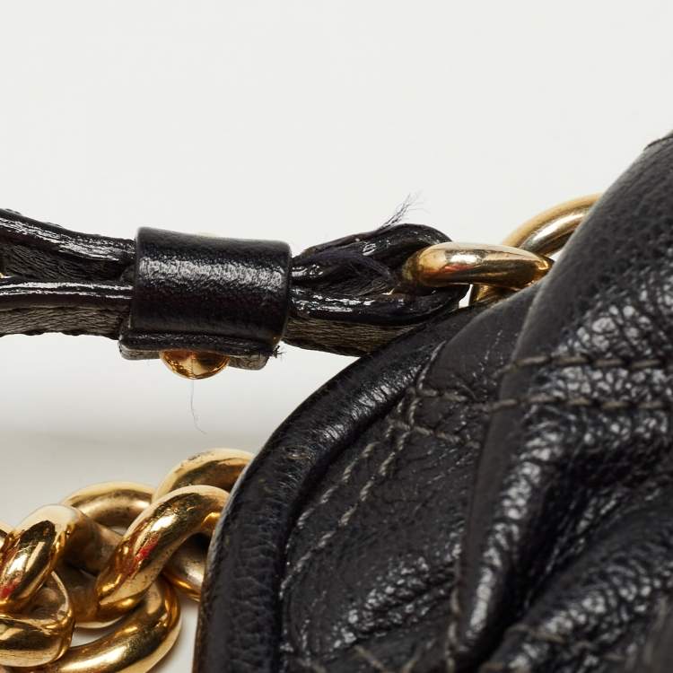 Pre Owned Marc Jacobs Black Quilted Leather Little Stam Shoulder Bag