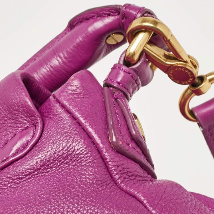 Pre Owned Marc by Marc Jacobs Magenta Leather Classic Q Lil Ukita Top Handle Bag
