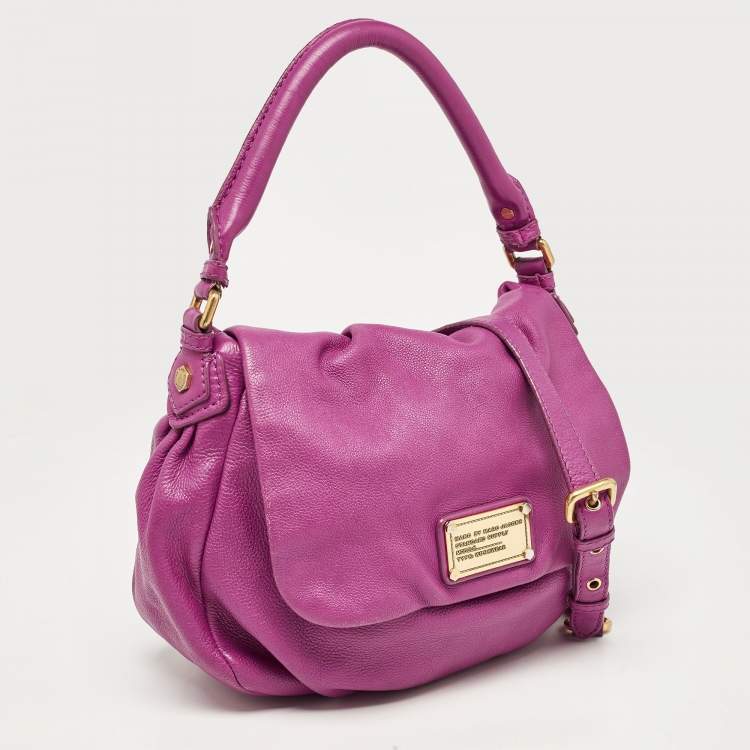Pre Owned Marc by Marc Jacobs Magenta Leather Classic Q Lil Ukita Top Handle Bag
