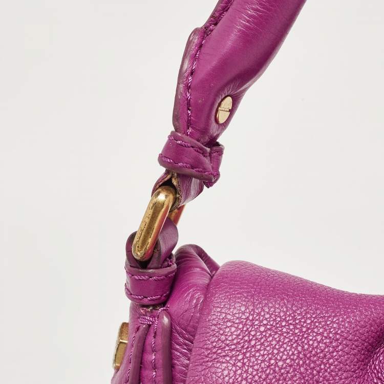Pre Owned Marc by Marc Jacobs Magenta Leather Classic Q Lil Ukita Top Handle Bag
