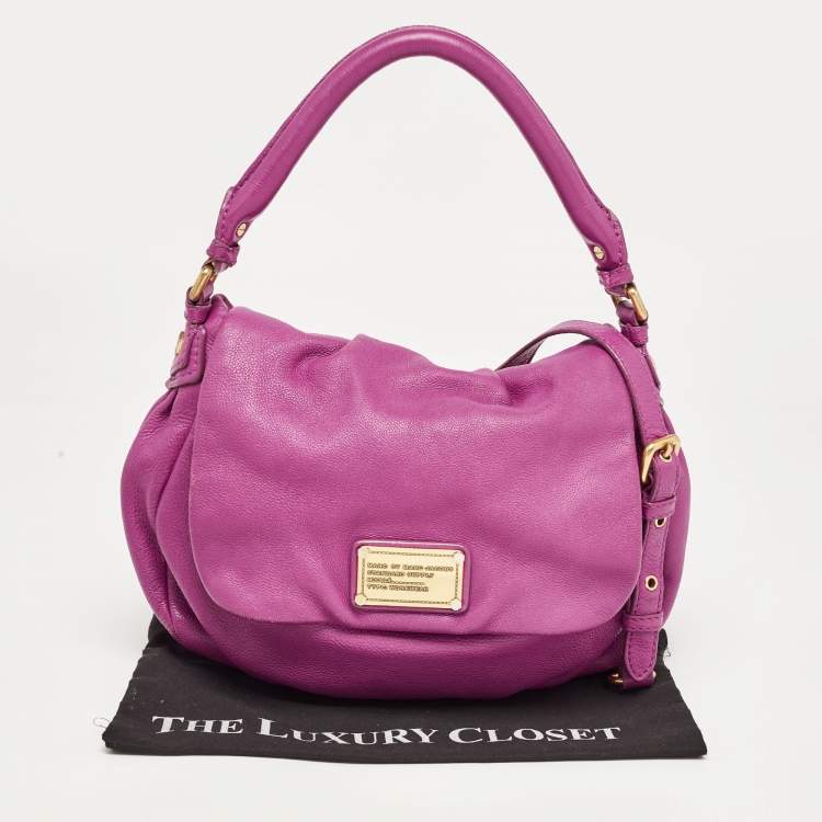Pre Owned Marc by Marc Jacobs Magenta Leather Classic Q Lil Ukita Top Handle Bag