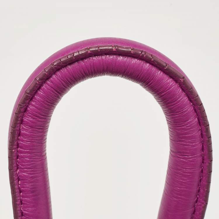 Pre Owned Marc by Marc Jacobs Magenta Leather Classic Q Lil Ukita Top Handle Bag