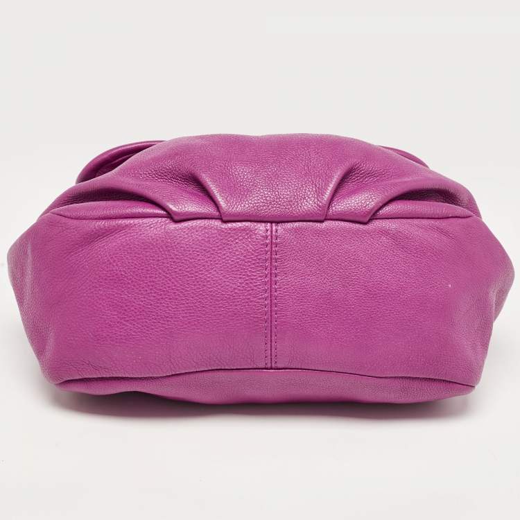 Pre Owned Marc by Marc Jacobs Magenta Leather Classic Q Lil Ukita Top Handle Bag