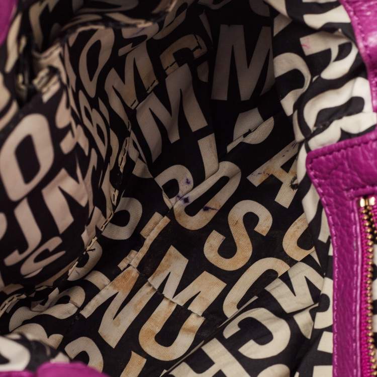 Pre Owned Marc by Marc Jacobs Magenta Leather Classic Q Lil Ukita Top Handle Bag