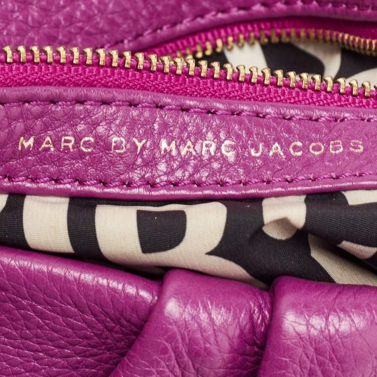 Pre Owned Marc by Marc Jacobs Magenta Leather Classic Q Lil Ukita Top Handle Bag