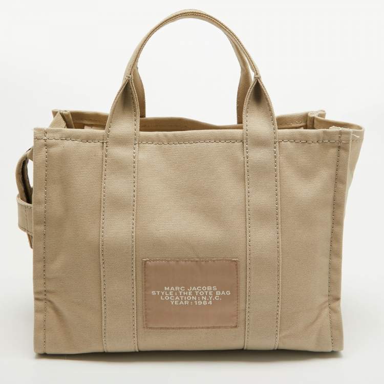 Pre Owned Marc Jacobs Beige Canvas Medium The Tote Bag