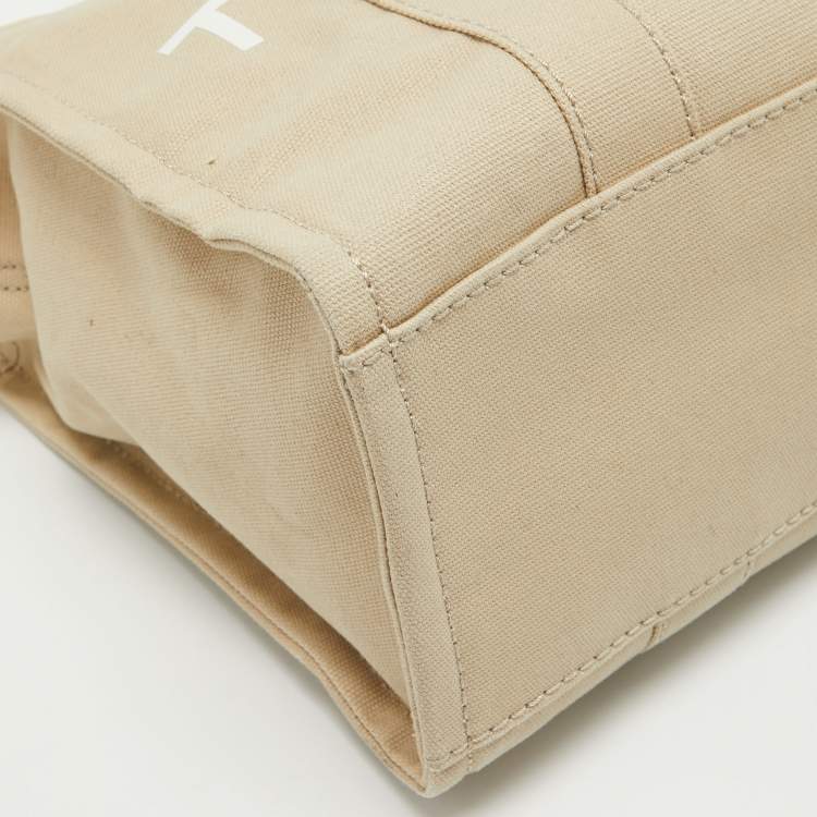 Pre Owned Marc Jacobs Beige Canvas Medium The Tote Bag