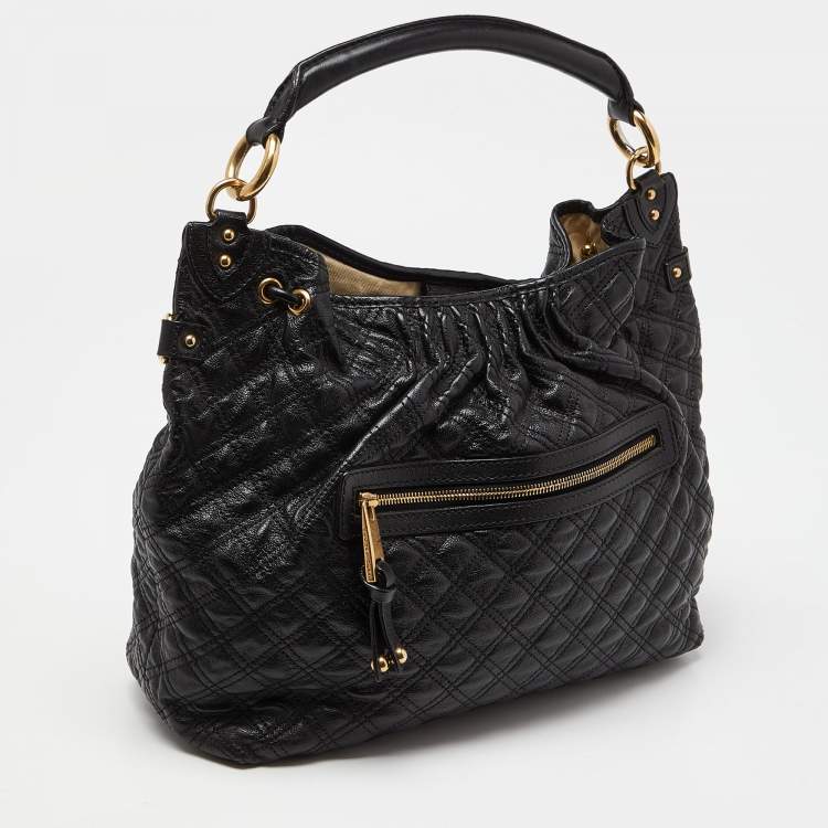 Pre Owned Marc Jacobs Black Quilted Leather Stam Hobo 