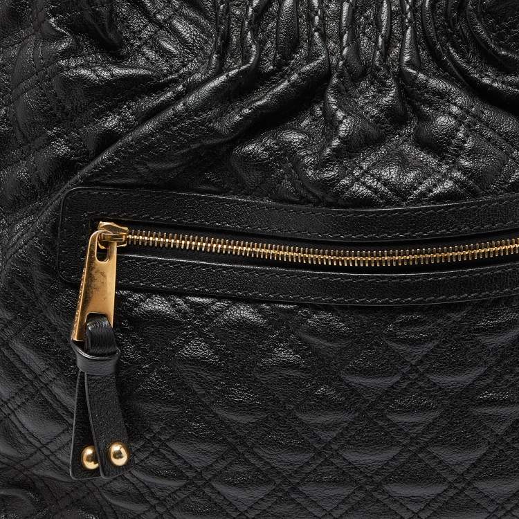 Pre Owned Marc Jacobs Black Quilted Leather Stam Hobo 