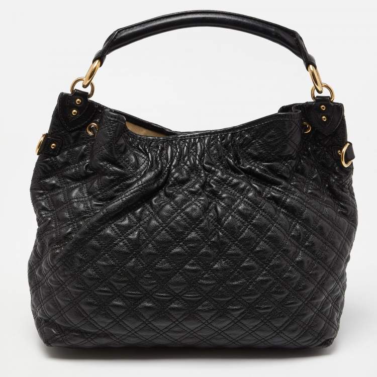 Pre Owned Marc Jacobs Black Quilted Leather Stam Hobo 