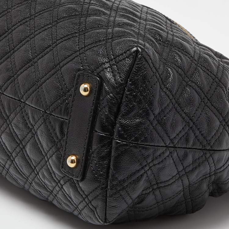 Pre Owned Marc Jacobs Black Quilted Leather Stam Hobo 