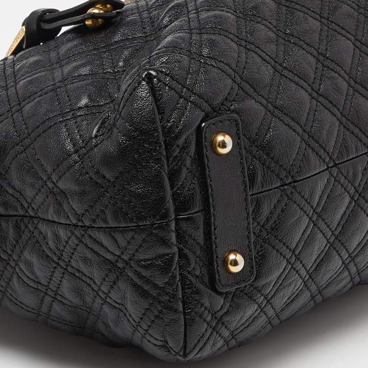 Pre Owned Marc Jacobs Black Quilted Leather Stam Hobo 