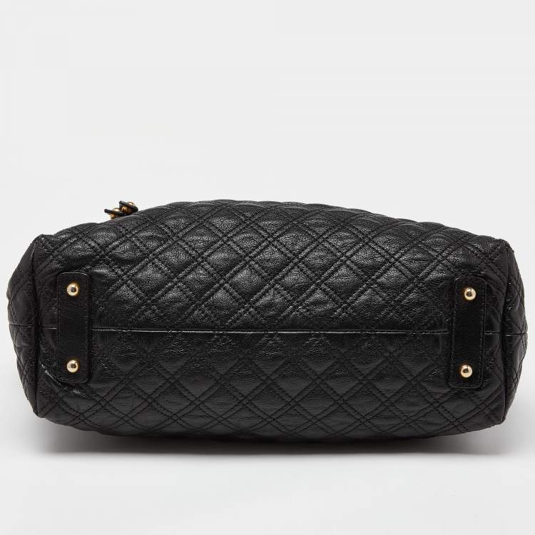 Pre Owned Marc Jacobs Black Quilted Leather Stam Hobo 