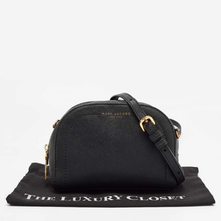 Pre Owned Marc Jacobs Black Leather Playback Dome Crossbody Bag