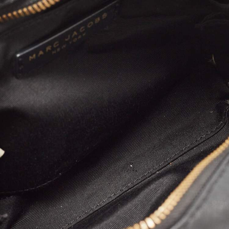 Pre Owned Marc Jacobs Black Leather Playback Dome Crossbody Bag