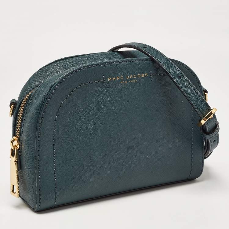 Pre Owned Marc Jacobs Dark Green Leather Playback Dome Crossbody Bag