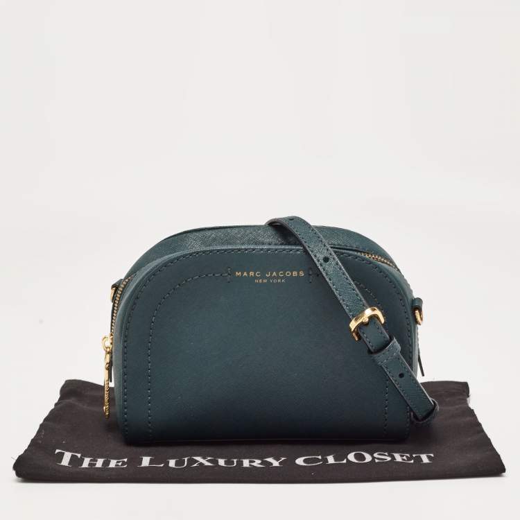 Pre Owned Marc Jacobs Dark Green Leather Playback Dome Crossbody Bag