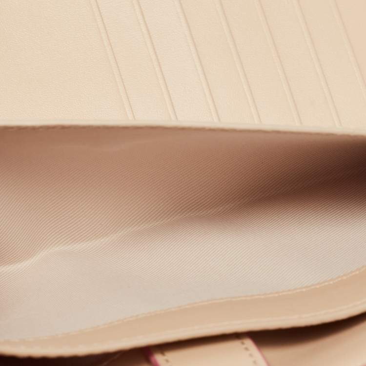 Pre Owned Marc Jacobs Pink/Beige Leather The Phone Wristlet Wallet
