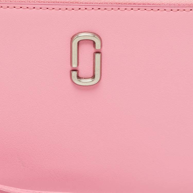 Pre Owned Marc Jacobs Pink/Beige Leather The Phone Wristlet Wallet