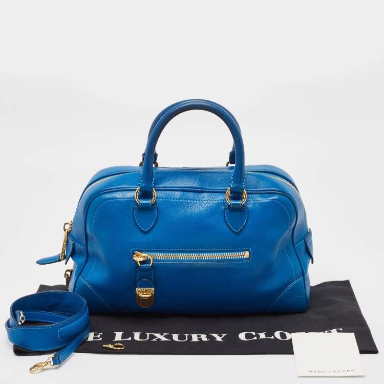 Pre Owned Marc Jacobs Blue Leather The Venetia Satchel