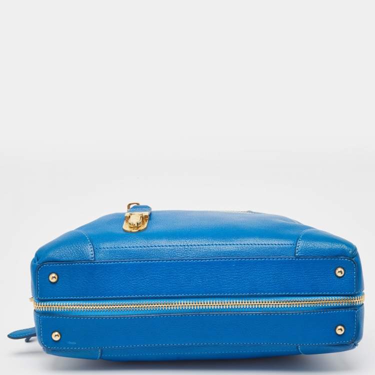 Pre Owned Marc Jacobs Blue Leather The Venetia Satchel